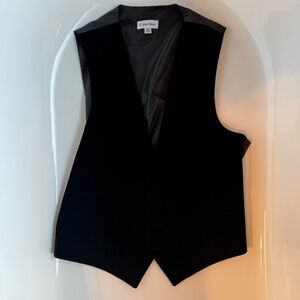 Calvin Klein Men's Black Dress Vest with Branded Label